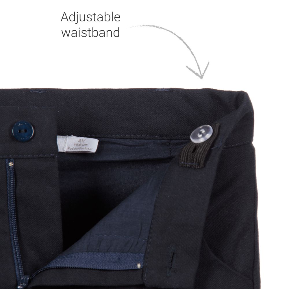 Patachou-Boys Blue Wool Trousers | Childrensalon Outlet