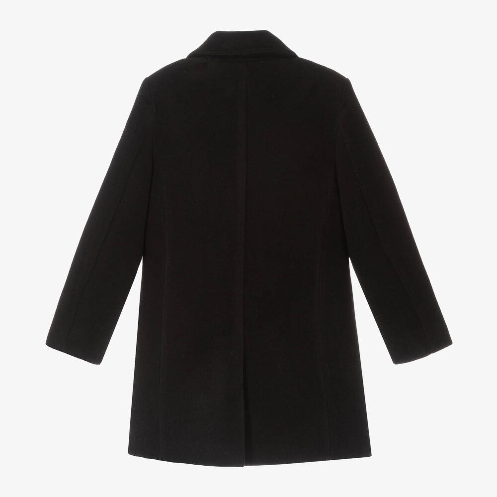 Patachou-Boys Classic Black Long Coat | Childrensalon Outlet