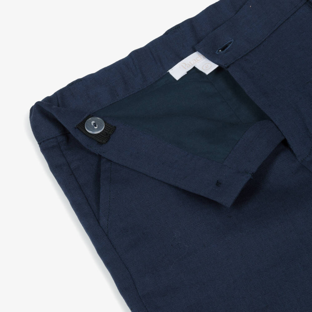 Patachou-Boys Classic Navy Linen Ensemble | Childrensalon Outlet