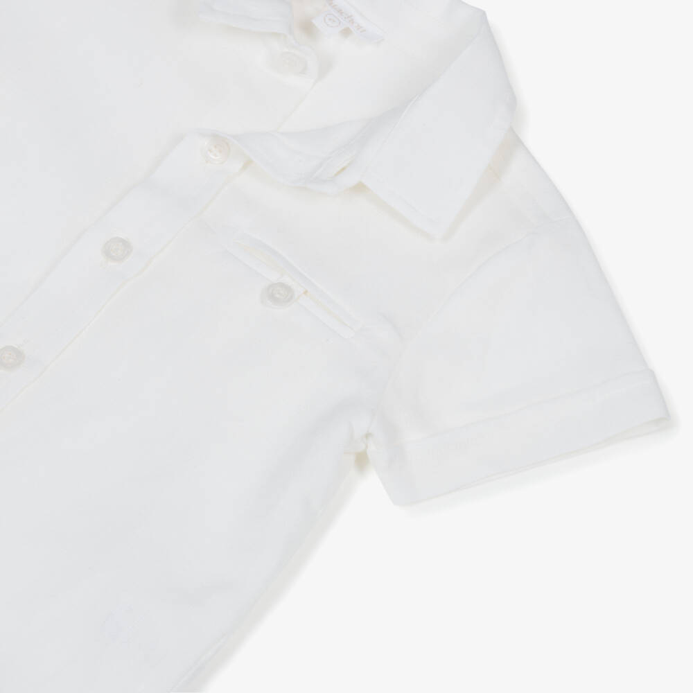 Patachou-Boys Classic Navy Linen Ensemble | Childrensalon Outlet