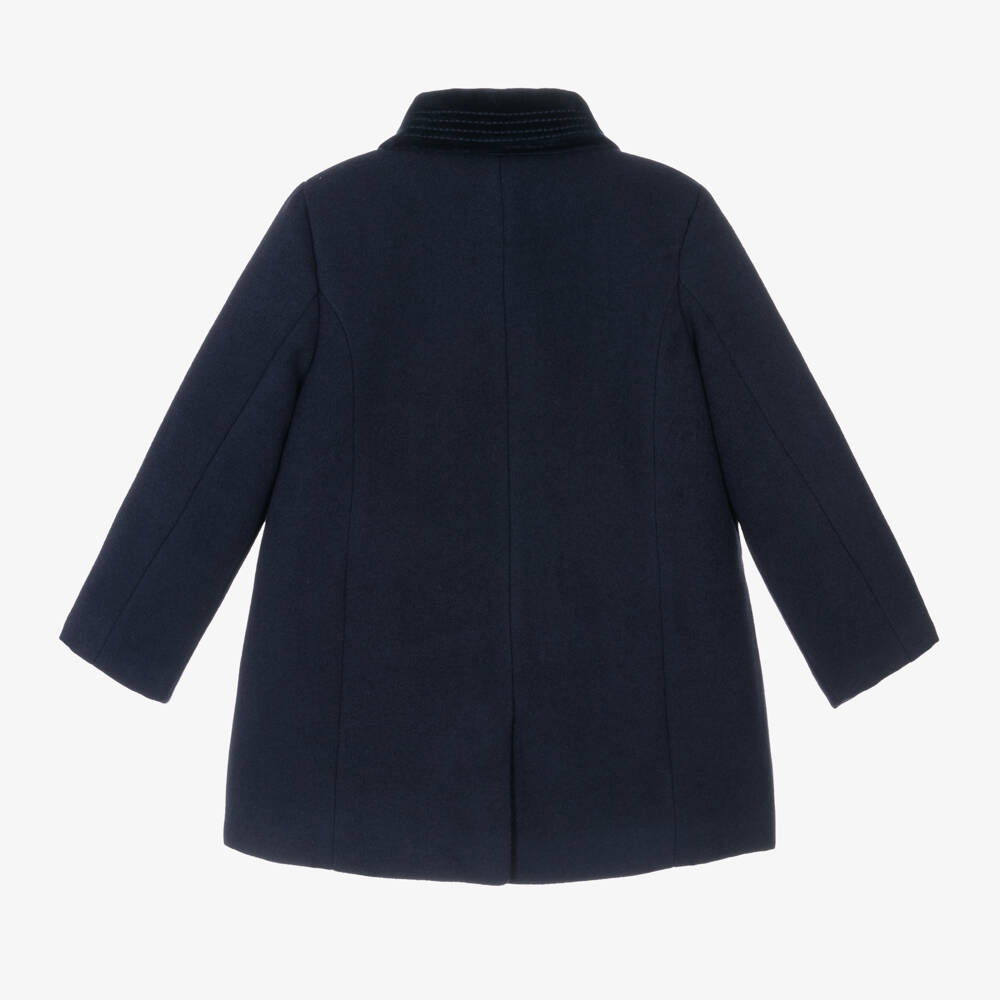 Patachou-Boys Classic Navy Long Coat | Childrensalon Outlet