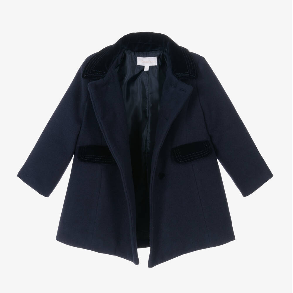 Patachou-Boys Classic Navy Long Coat | Childrensalon Outlet