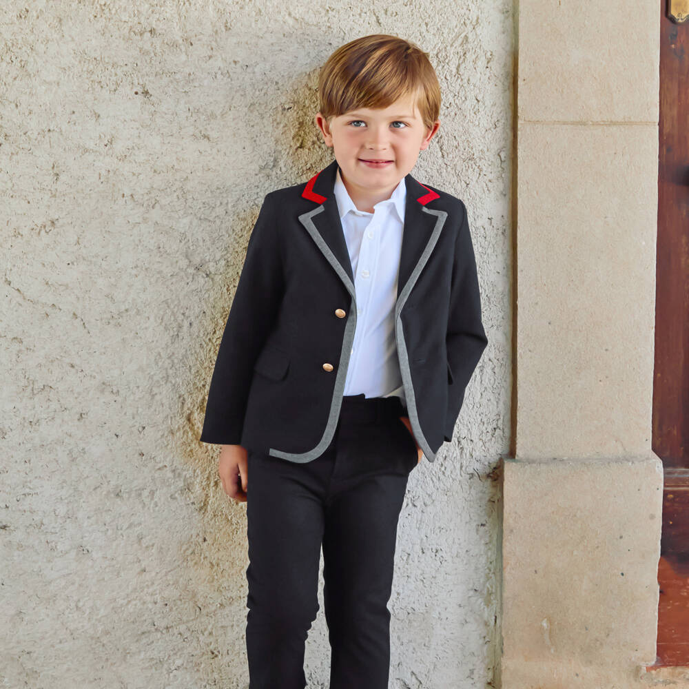 Patachou-جاكيت كلاسيكي أزرق داكن للأولاد | Childrensalon Outlet