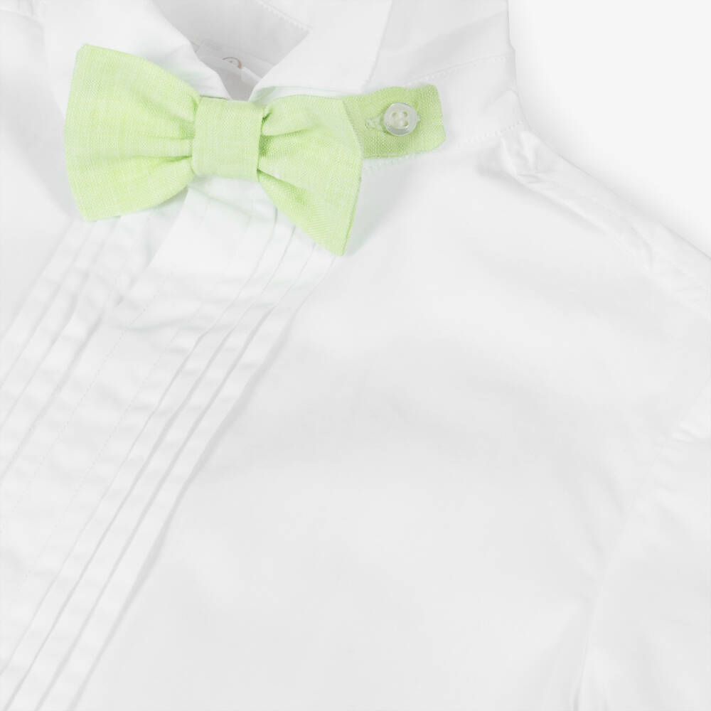 Patachou-Классическая белая рубашка с бабочкой для мальчиков | Childrensalon Outlet