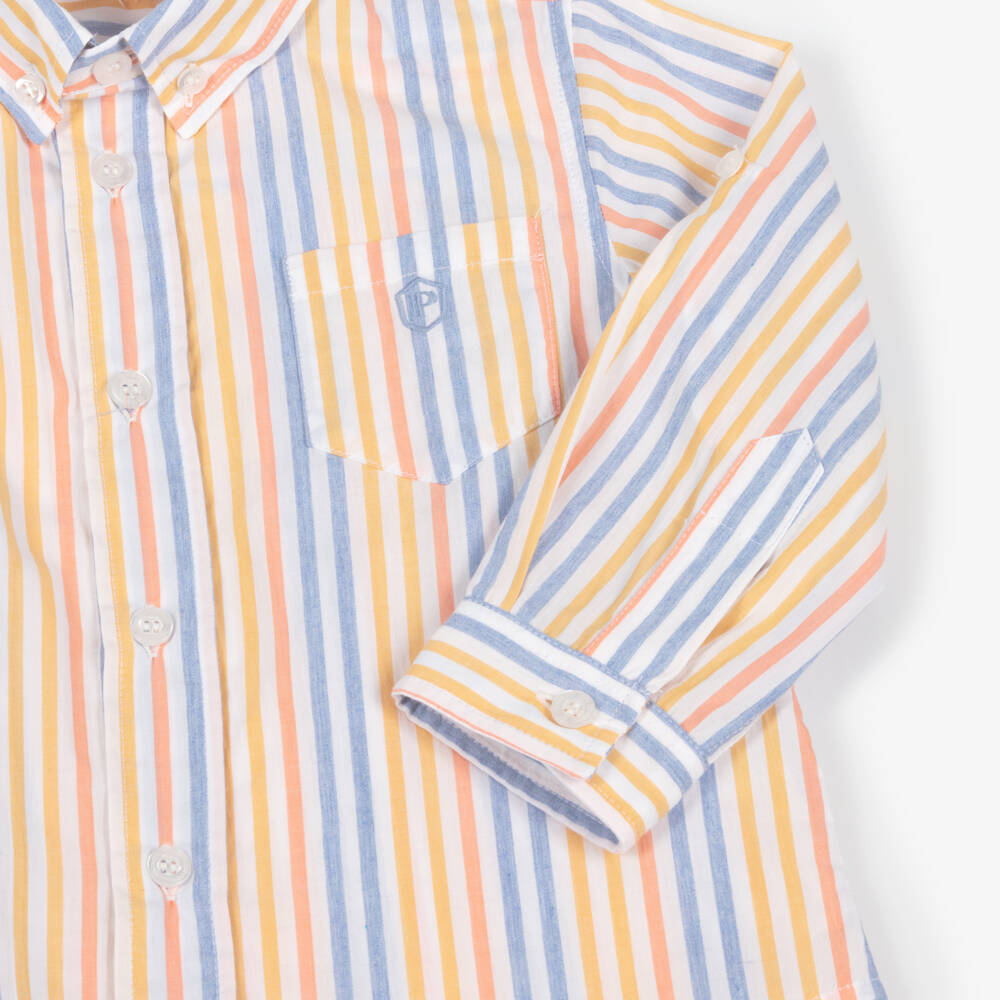 Patachou-Рубашка из хлопка с яркими полосками для мальчиков | Childrensalon Outlet