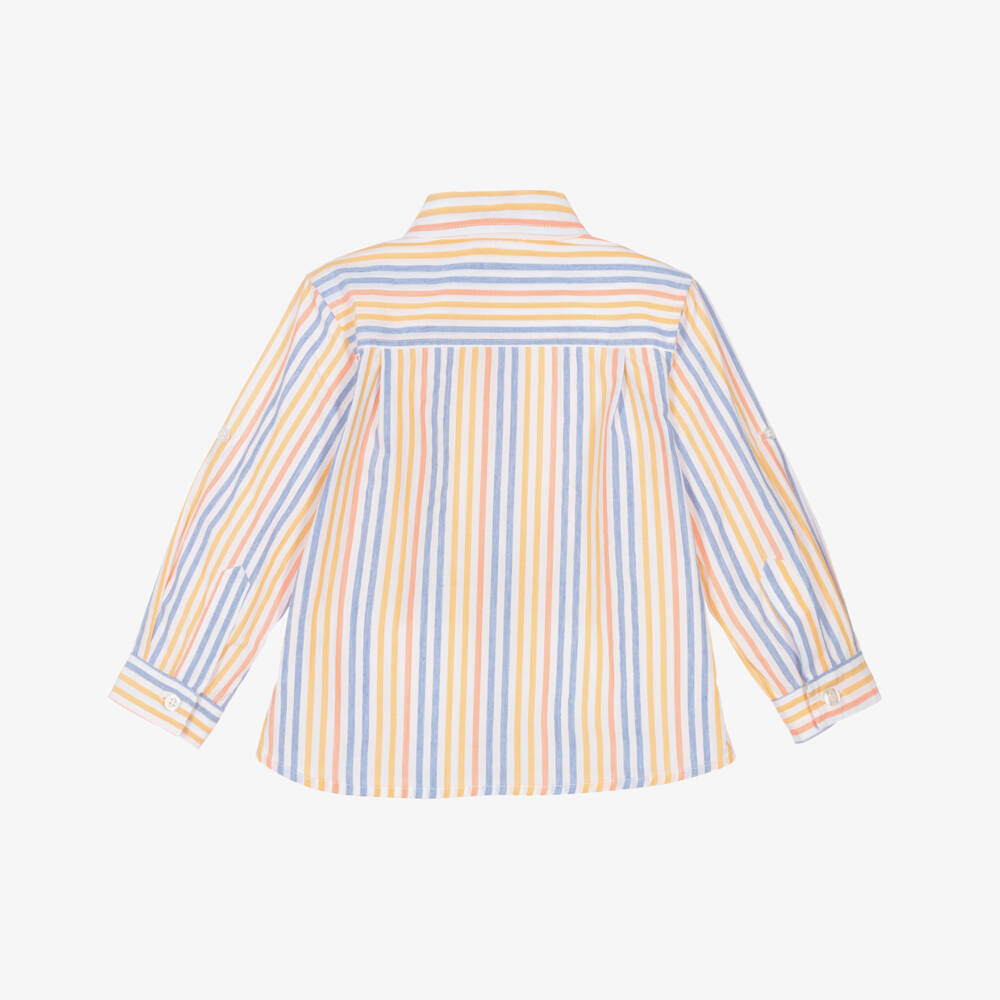 Patachou-Рубашка из хлопка с яркими полосками для мальчиков | Childrensalon Outlet
