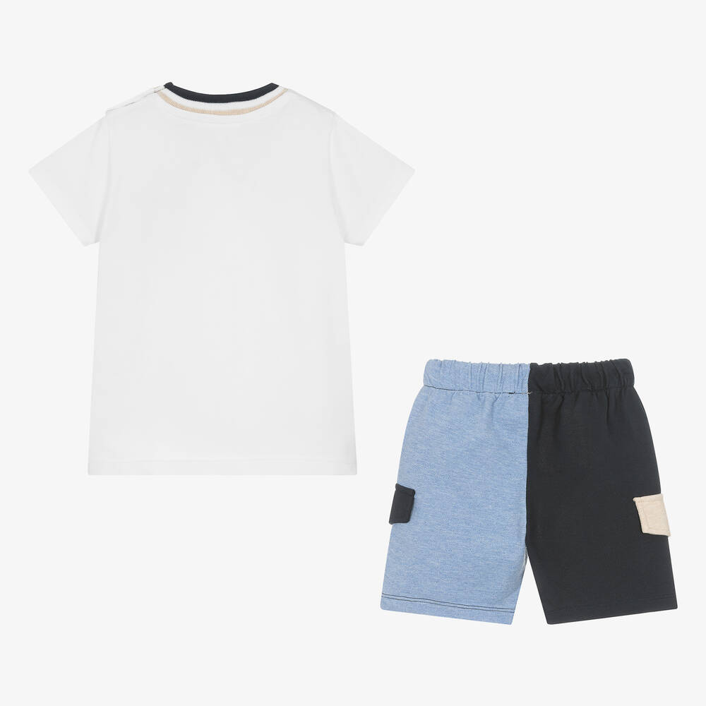 Patachou-طقم شورت قطن بيكيه بألوان بلوك للأولاد | Childrensalon Outlet