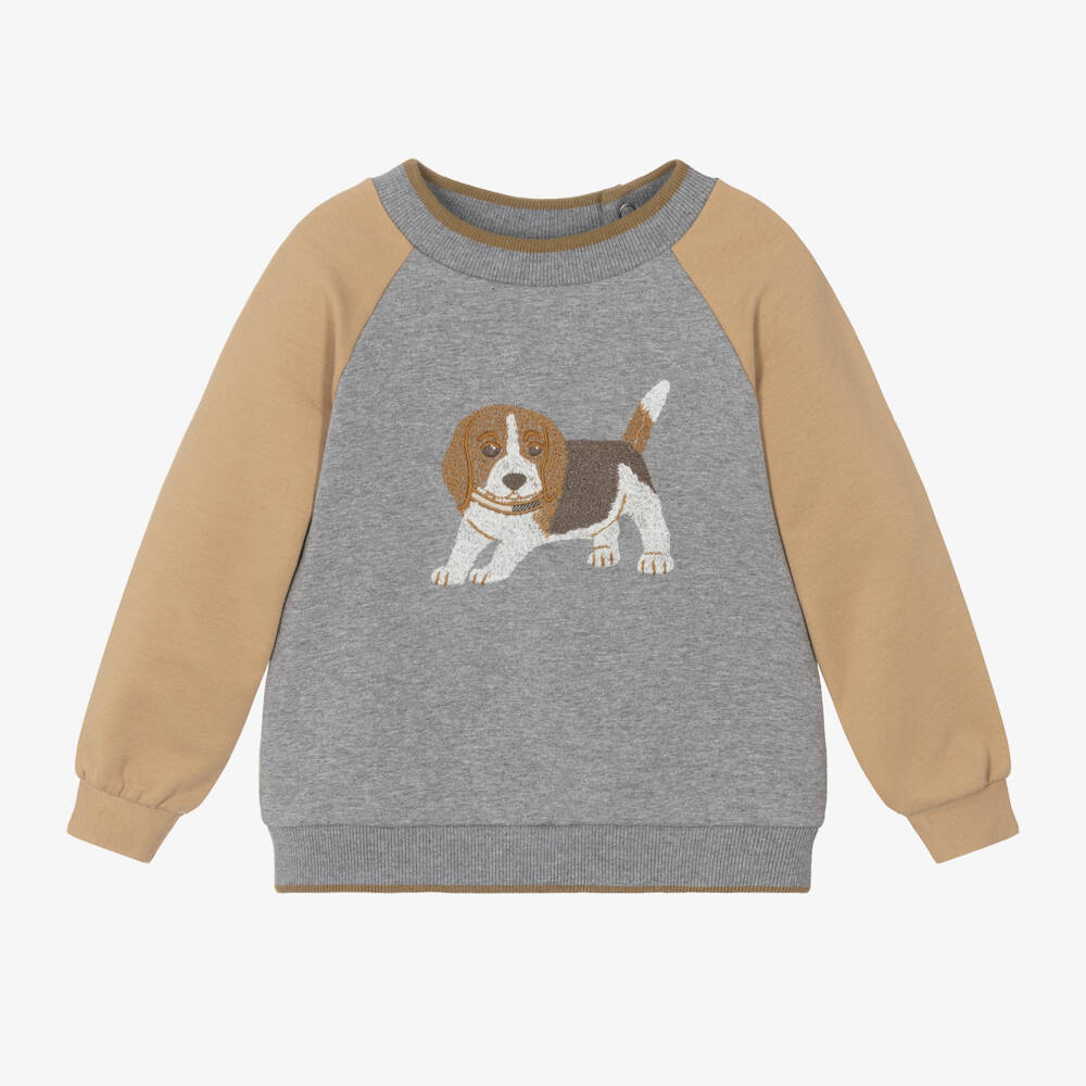 Patachou-Boys Cotton Canine Sweatshirt | Childrensalon Outlet