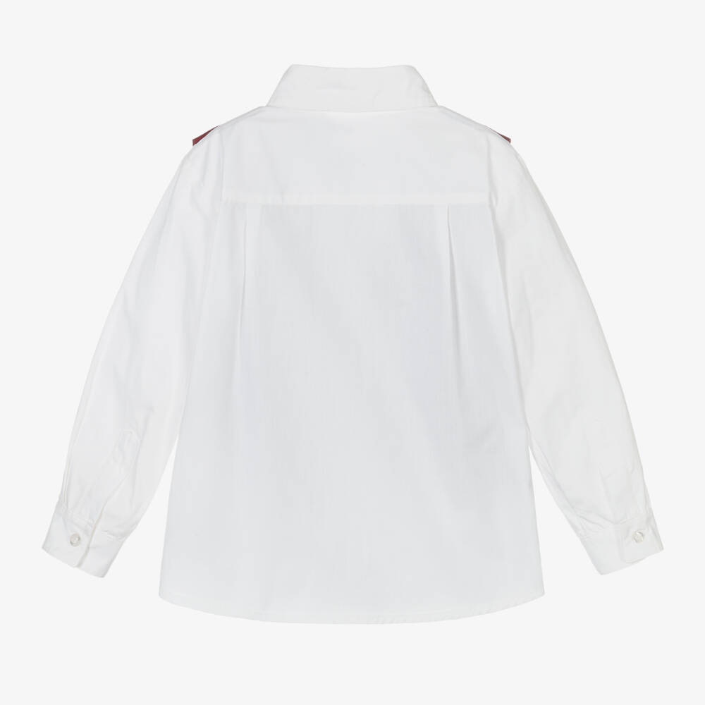 Patachou-Boys Cotton Shirt with Satin Vest | Childrensalon Outlet