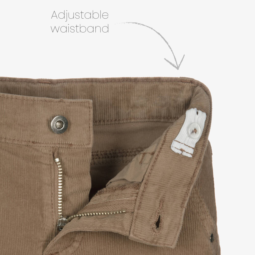 Patachou-Boys Dark Beige Corduroy Trousers | Childrensalon Outlet
