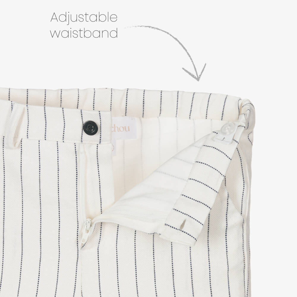 Patachou-طقم أنيق مخطط باللون العاجي للأولاد | Childrensalon Outlet