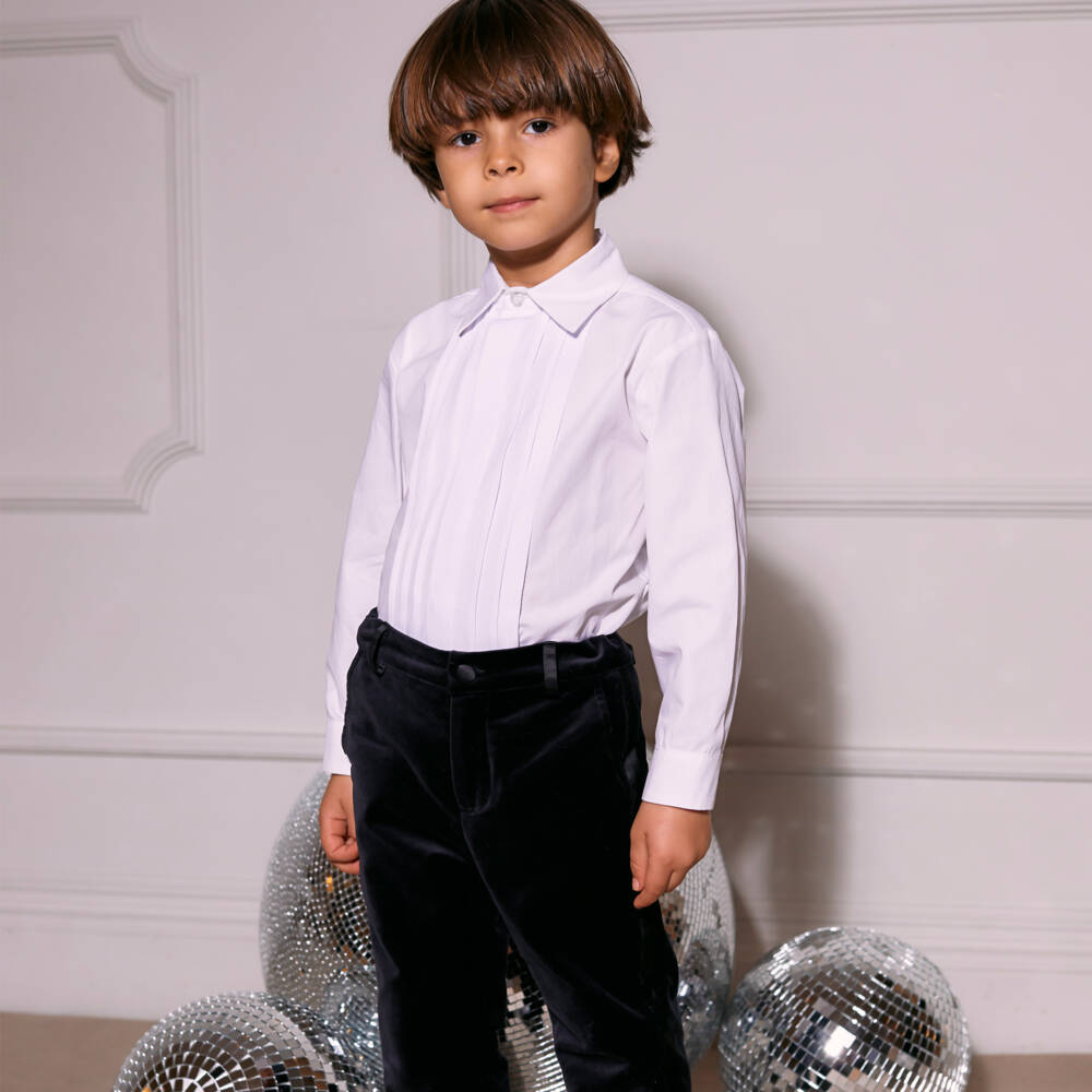 Patachou-Boys Elegant White Dress Shirt | Childrensalon Outlet