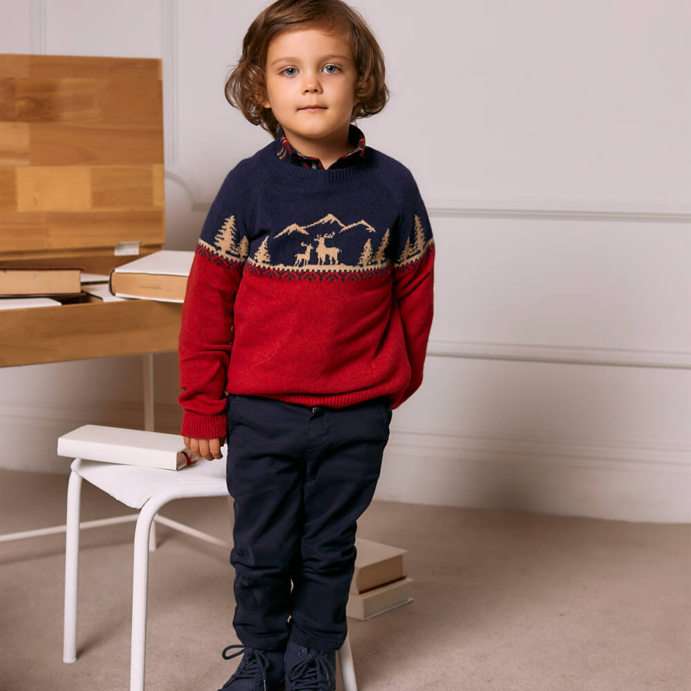 Patachou-Boys Festive Knit Jumper | Childrensalon Outlet