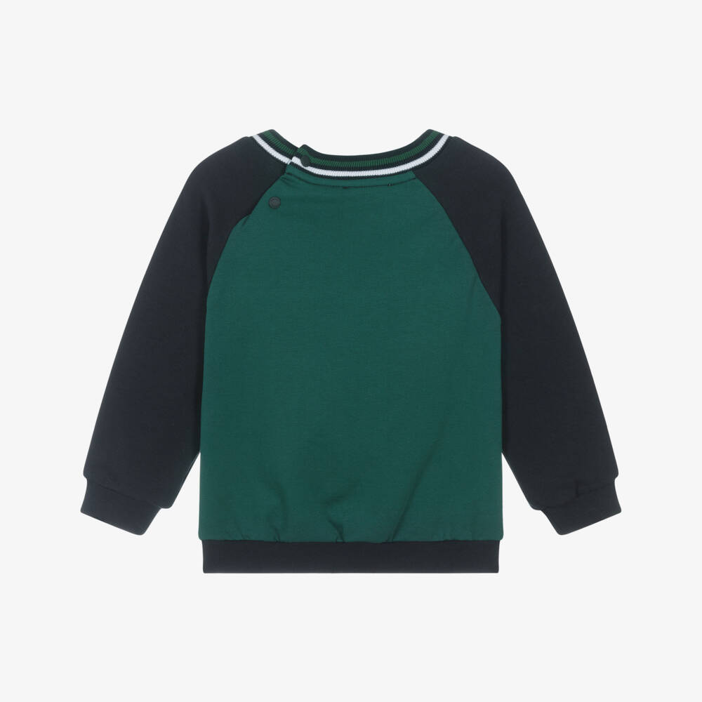 Patachou-Свитшот из зелёного трикотажа с мотоциклом для мальчиков | Childrensalon Outlet