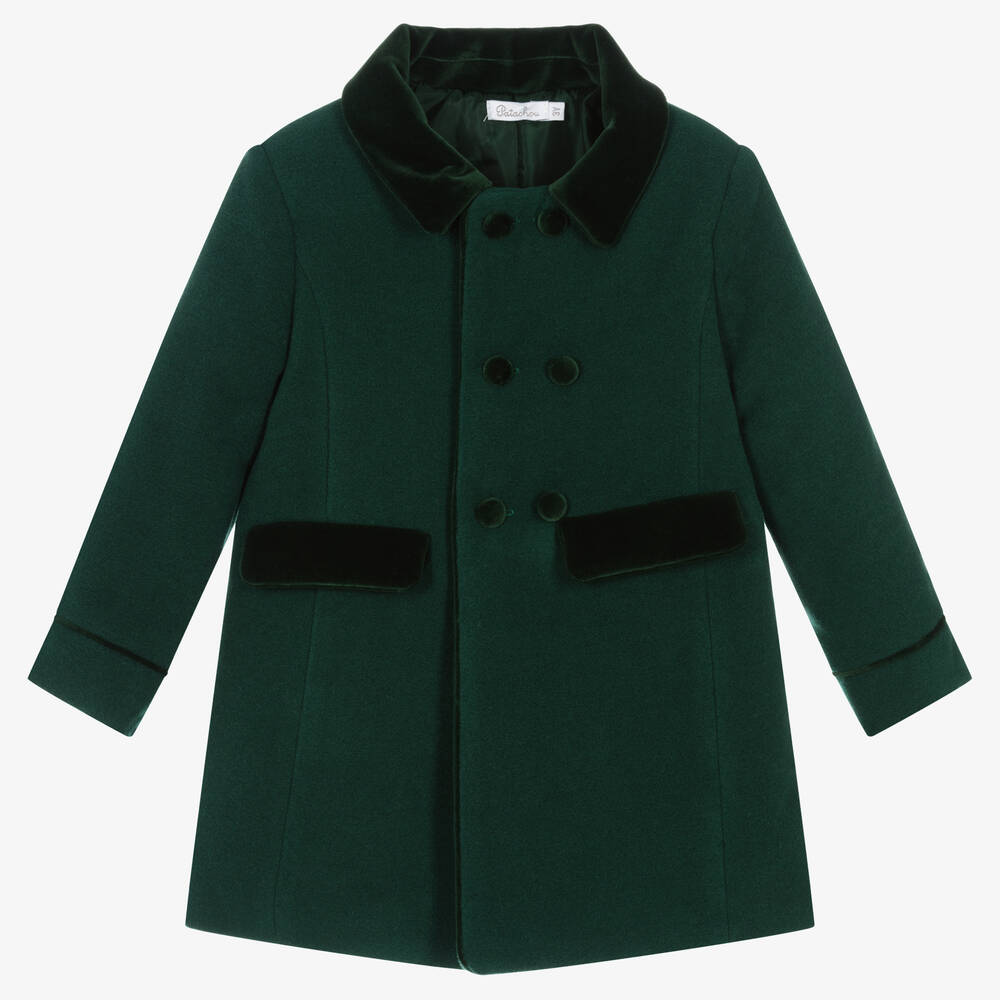Patachou - Зеленое пальто из войлока | Childrensalon