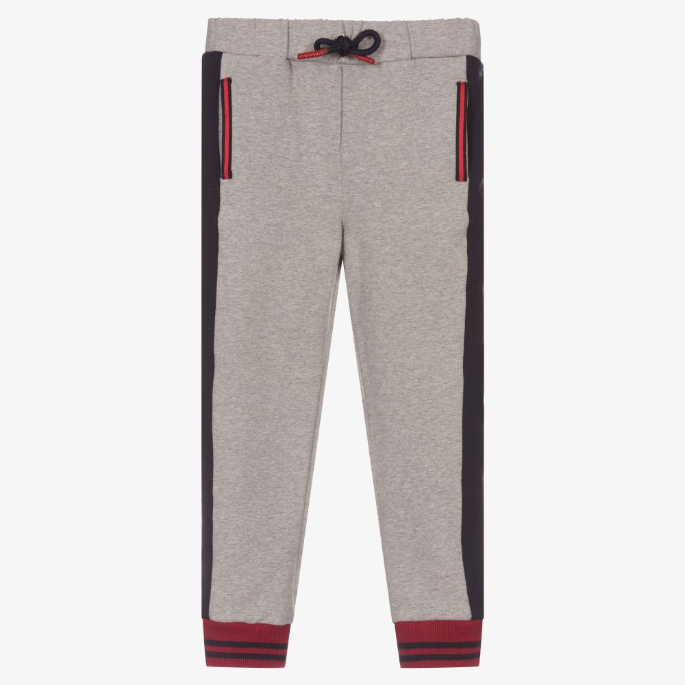 Patachou-Boys Grey Cotton Joggers  | Childrensalon Outlet