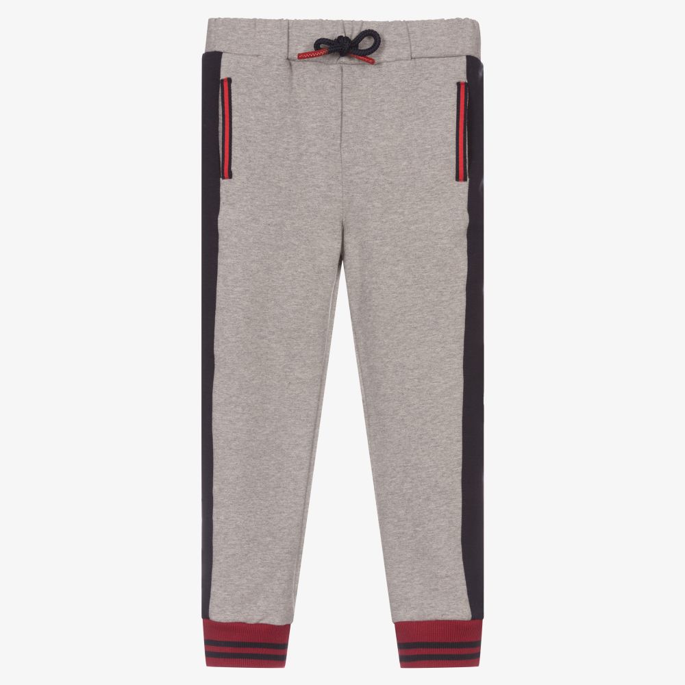 Patachou - Boys Grey Cotton Joggers  | Childrensalon