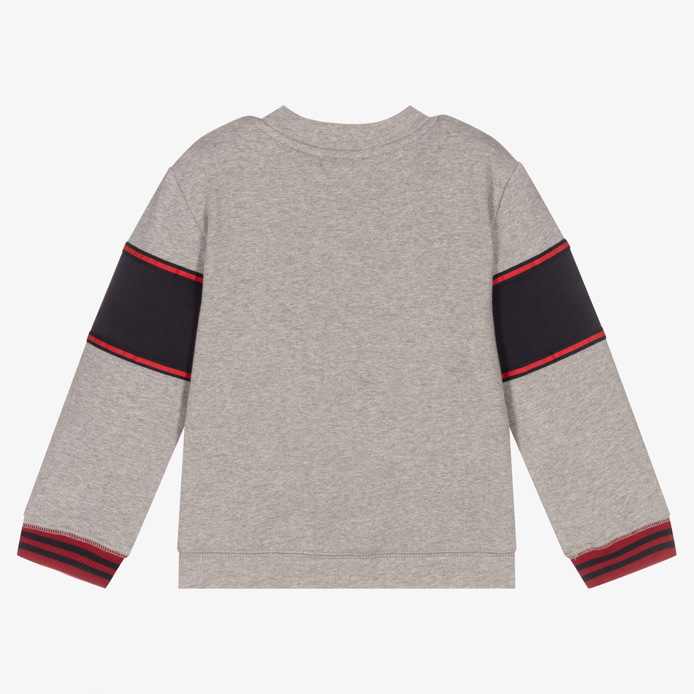 Patachou-Boys Grey Cotton Sweatshirt | Childrensalon Outlet
