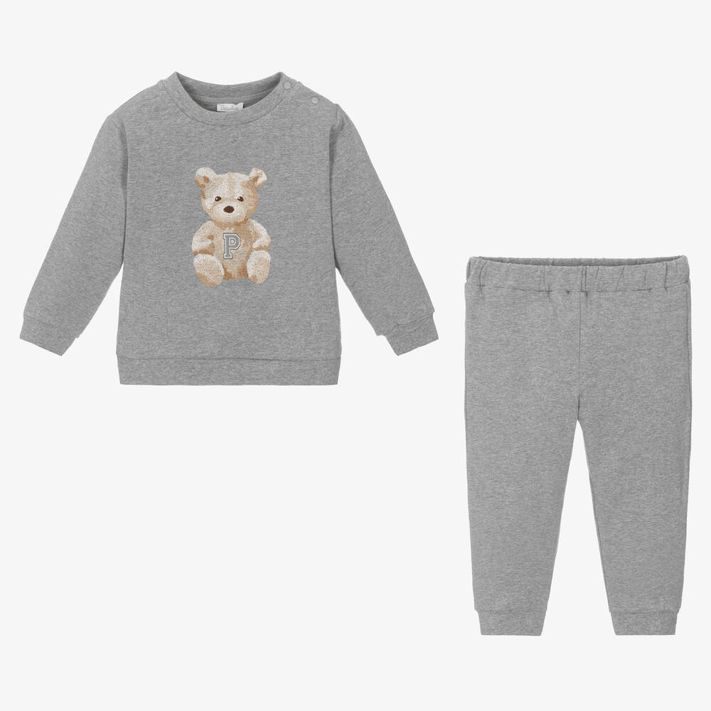 Patachou-Серый спортивный костюм из хлопка | Childrensalon Outlet