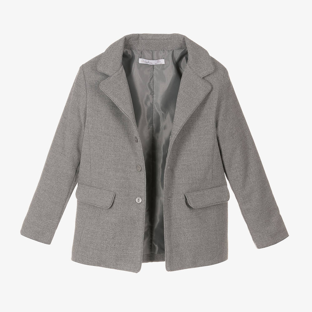 Patachou-Серый фланелевый блейзер | Childrensalon Outlet