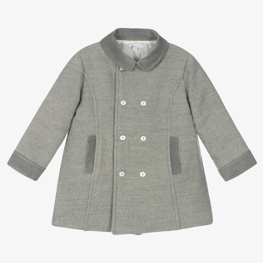 Patachou - Manteau gris en flanelle Garçon | Childrensalon