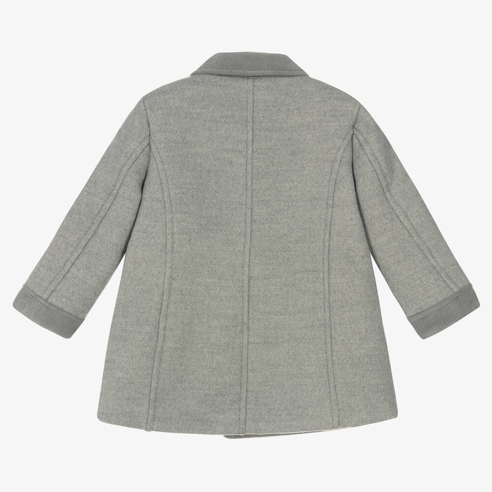 Patachou-Boys Grey Flannel Coat | Childrensalon Outlet