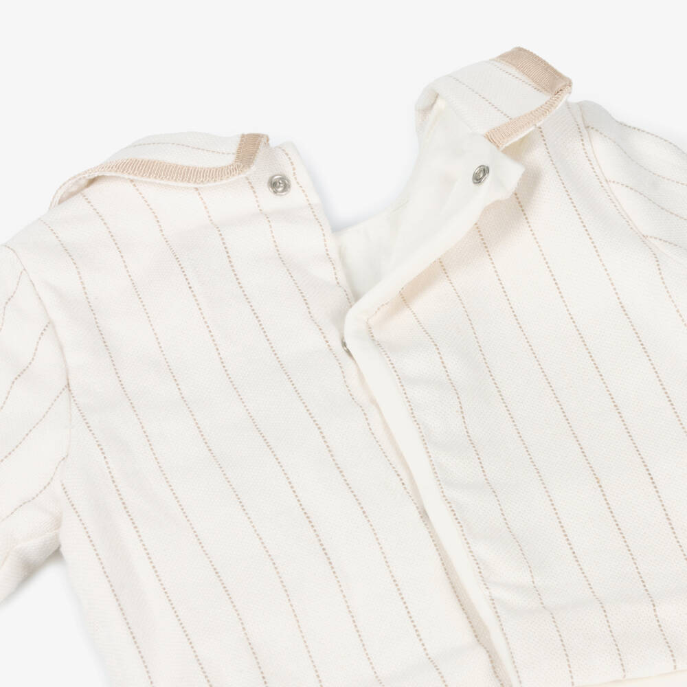 Patachou-Кремовый льняной хлопковый боди для мальчиков | Childrensalon Outlet