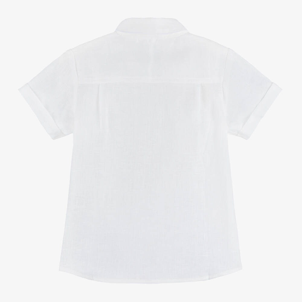 Patachou-Boys Ivory Linen Shirt | Childrensalon Outlet