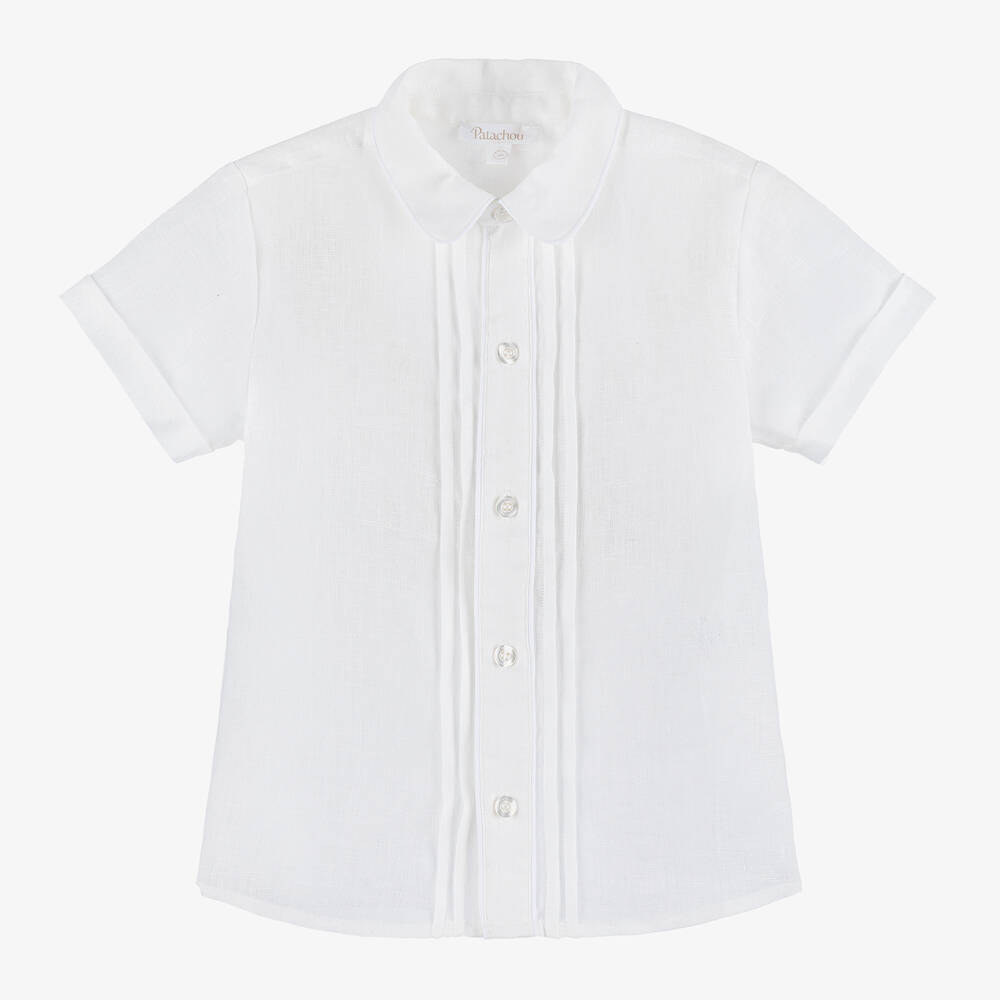 Patachou-Boys Ivory Linen Shirt | Childrensalon Outlet