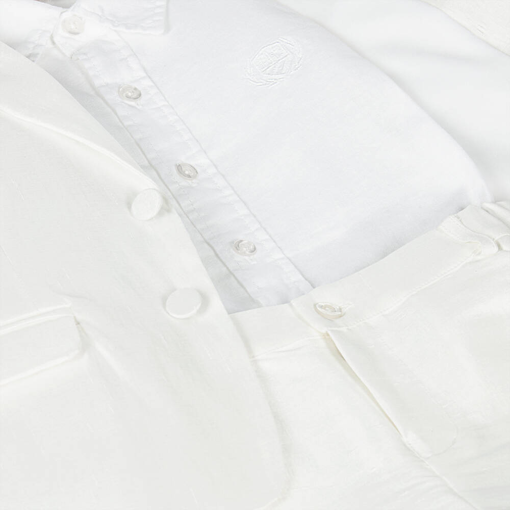 Patachou-Boys Ivory Shorts Suit | Childrensalon Outlet