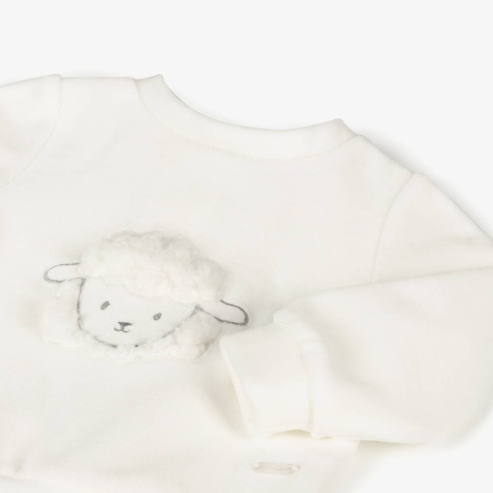 Patachou-Boys Ivory Velour Sheep Set | Childrensalon Outlet