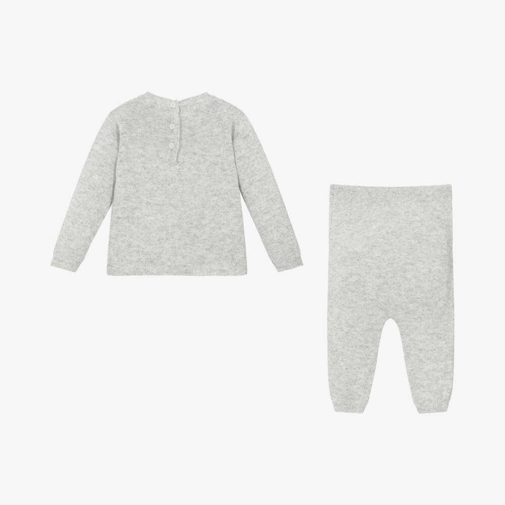 Patachou-Boys Knitted Grey Trouser Set | Childrensalon Outlet