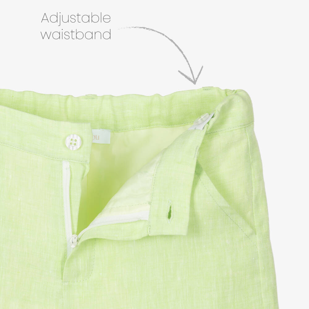 Patachou-طقم صيفي من الكتان النقي باللون النعناعي للأولاد | Childrensalon Outlet