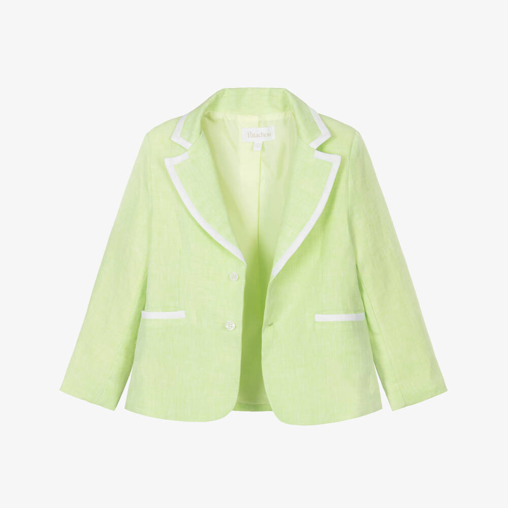 Patachou-طقم صيفي من الكتان النقي باللون النعناعي للأولاد | Childrensalon Outlet