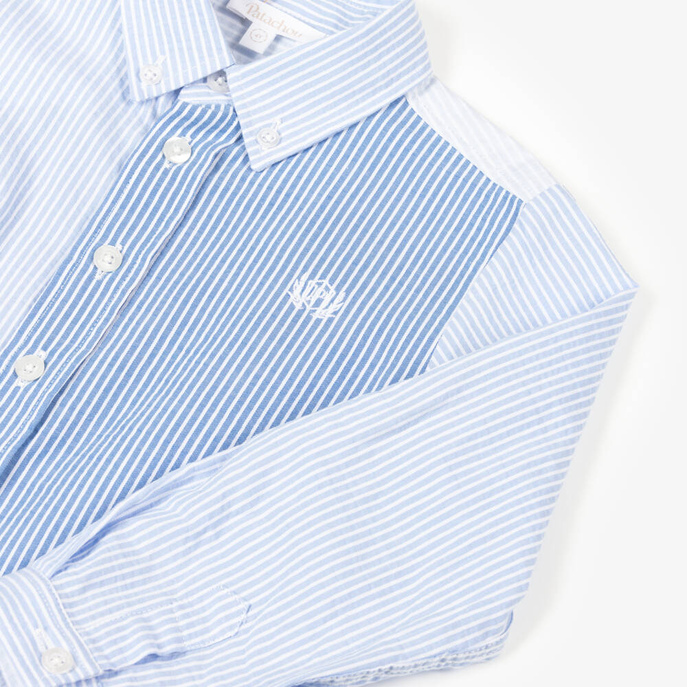 Patachou-Boys Nautical Blue Cotton Ensemble | Childrensalon Outlet