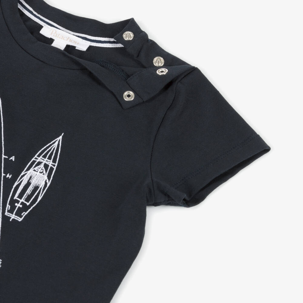 Patachou-Футболка из хлопка синего цвета для мальчиков | Childrensalon Outlet