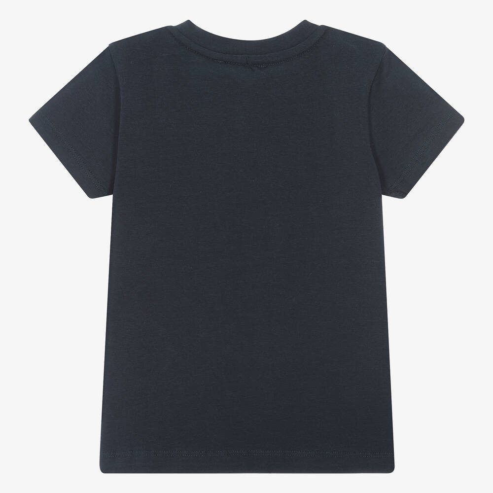 Patachou-Синяя хлопковая футболка в морском стиле для мальчиков | Childrensalon Outlet