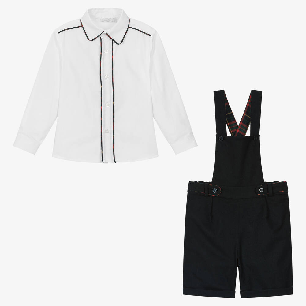 Patachou-طقم شورت قطن لون كحلي للأولاد | Childrensalon Outlet