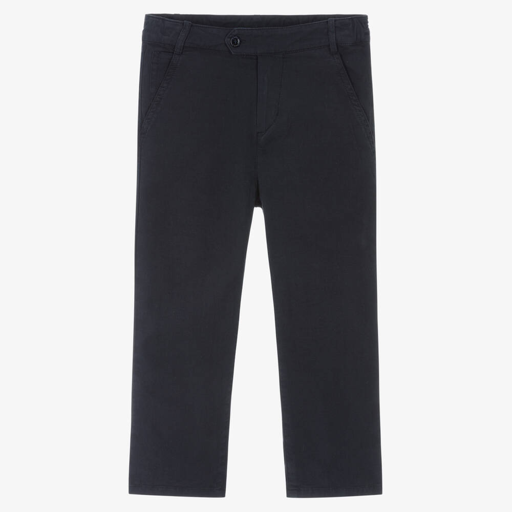 Patachou - Navyblaue Hose aus Baumwoll-Twill | Childrensalon