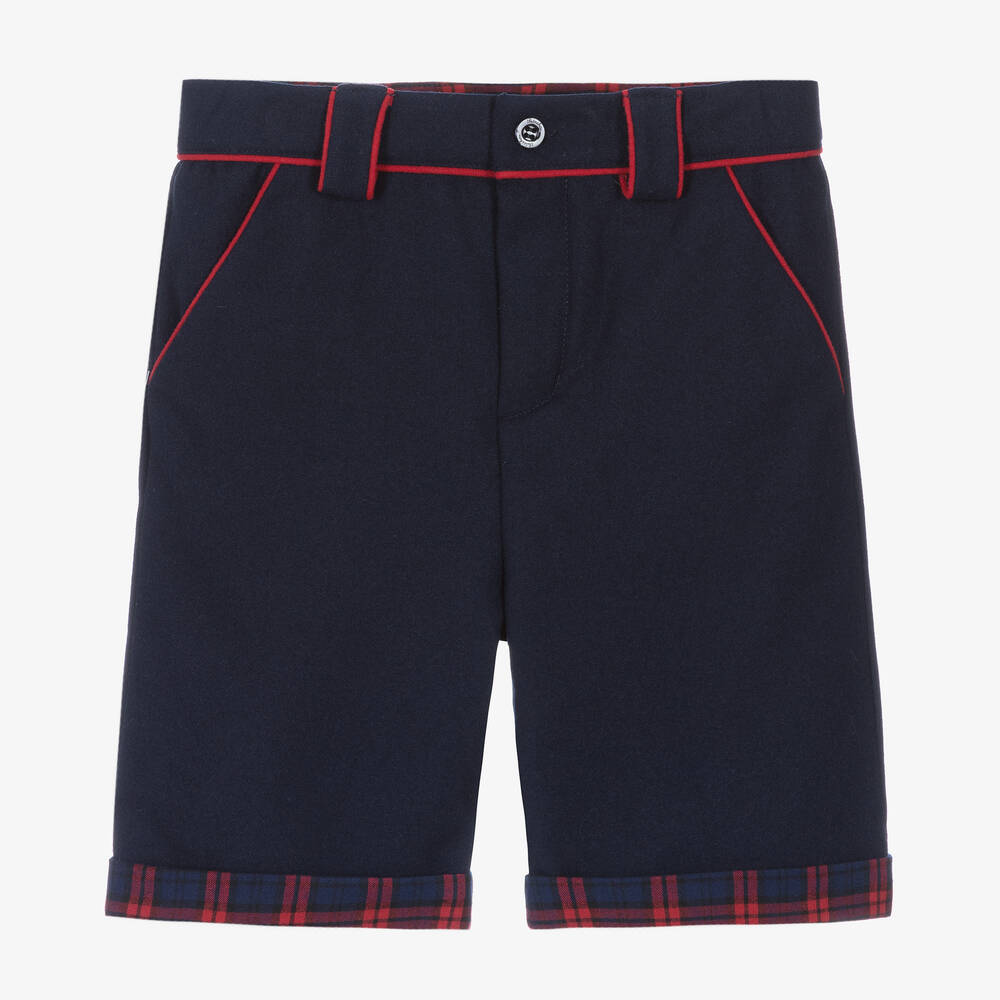 Patachou - Boys Navy Blue Jersey Shorts | Childrensalon