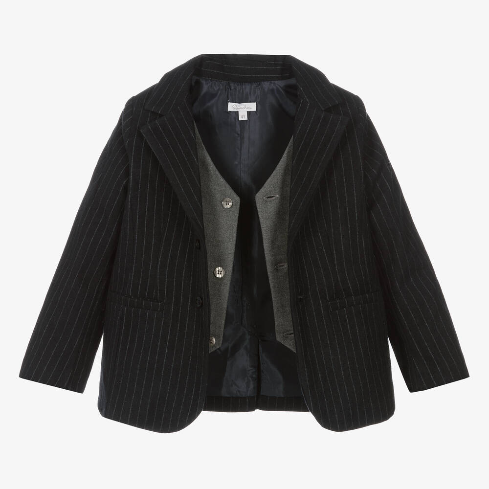 Patachou-Синий блейзер в тонкую полоску | Childrensalon Outlet