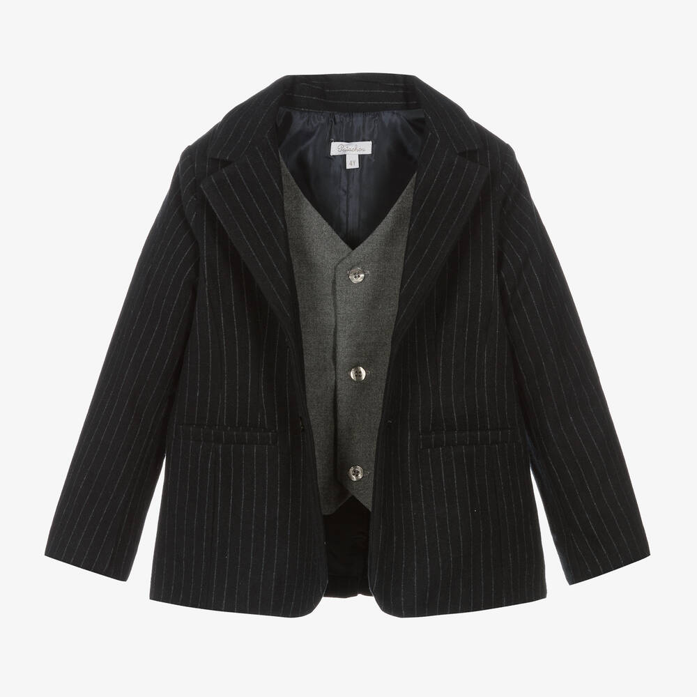 Patachou-Синий блейзер в тонкую полоску | Childrensalon Outlet