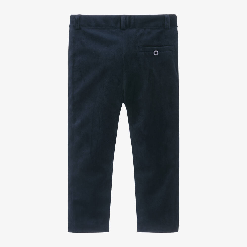Patachou-Мягкие синие бархатные брюки для мальчиков | Childrensalon Outlet