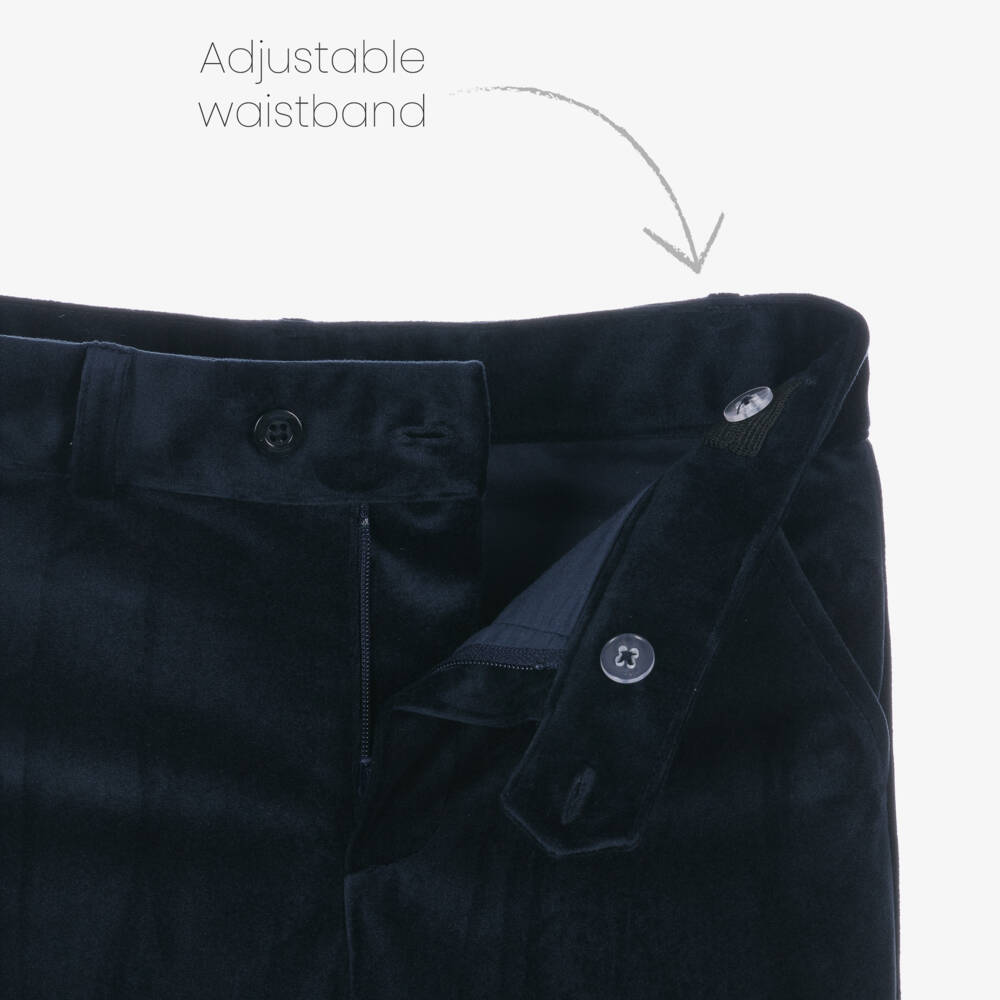 Patachou-Мягкие синие бархатные брюки для мальчиков | Childrensalon Outlet