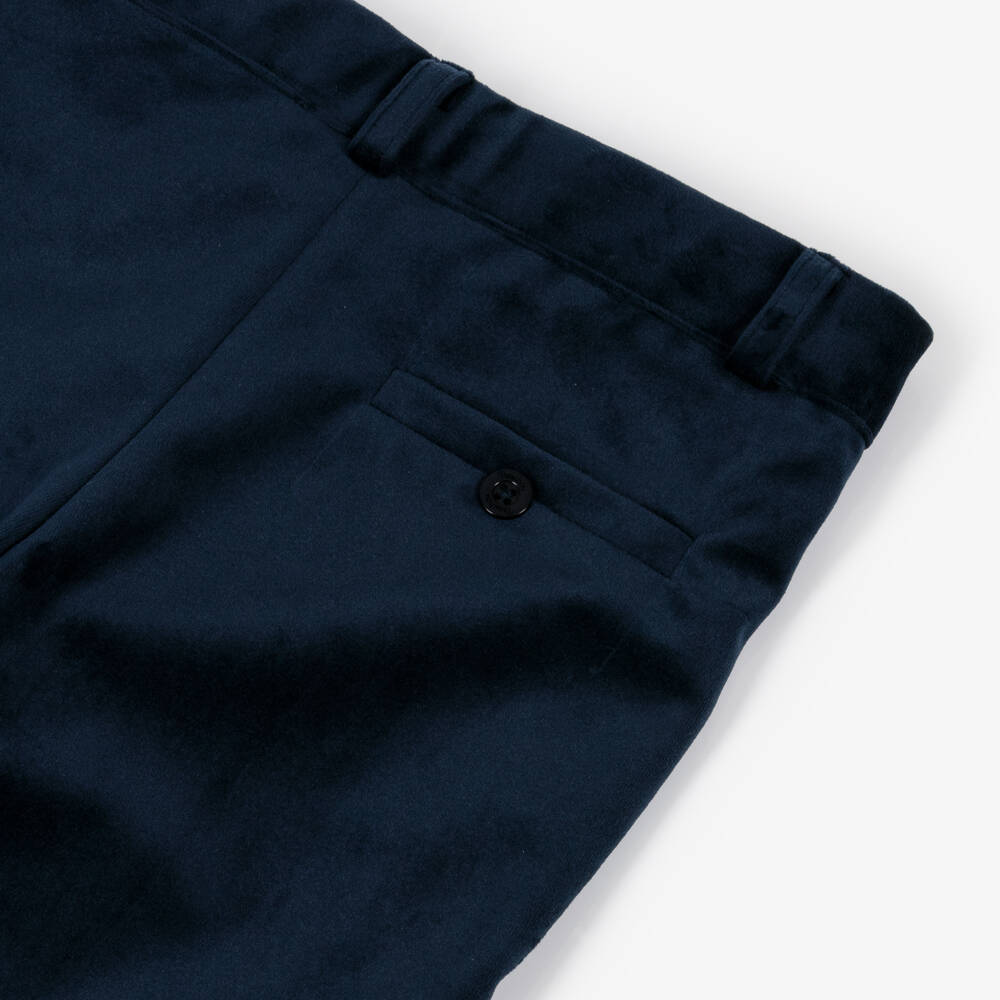 Patachou-Мягкие синие бархатные брюки для мальчиков | Childrensalon Outlet