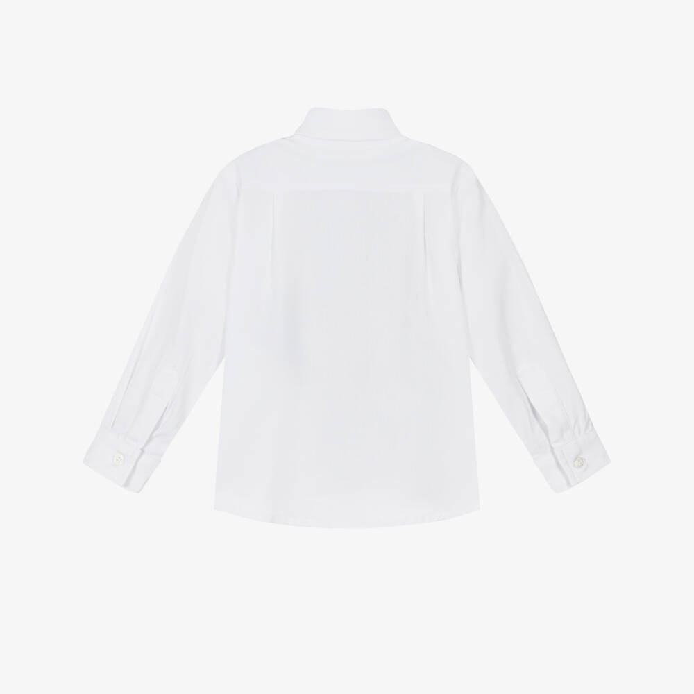 Patachou-Boys Navy Velvet Waistcoat Shirt | Childrensalon Outlet