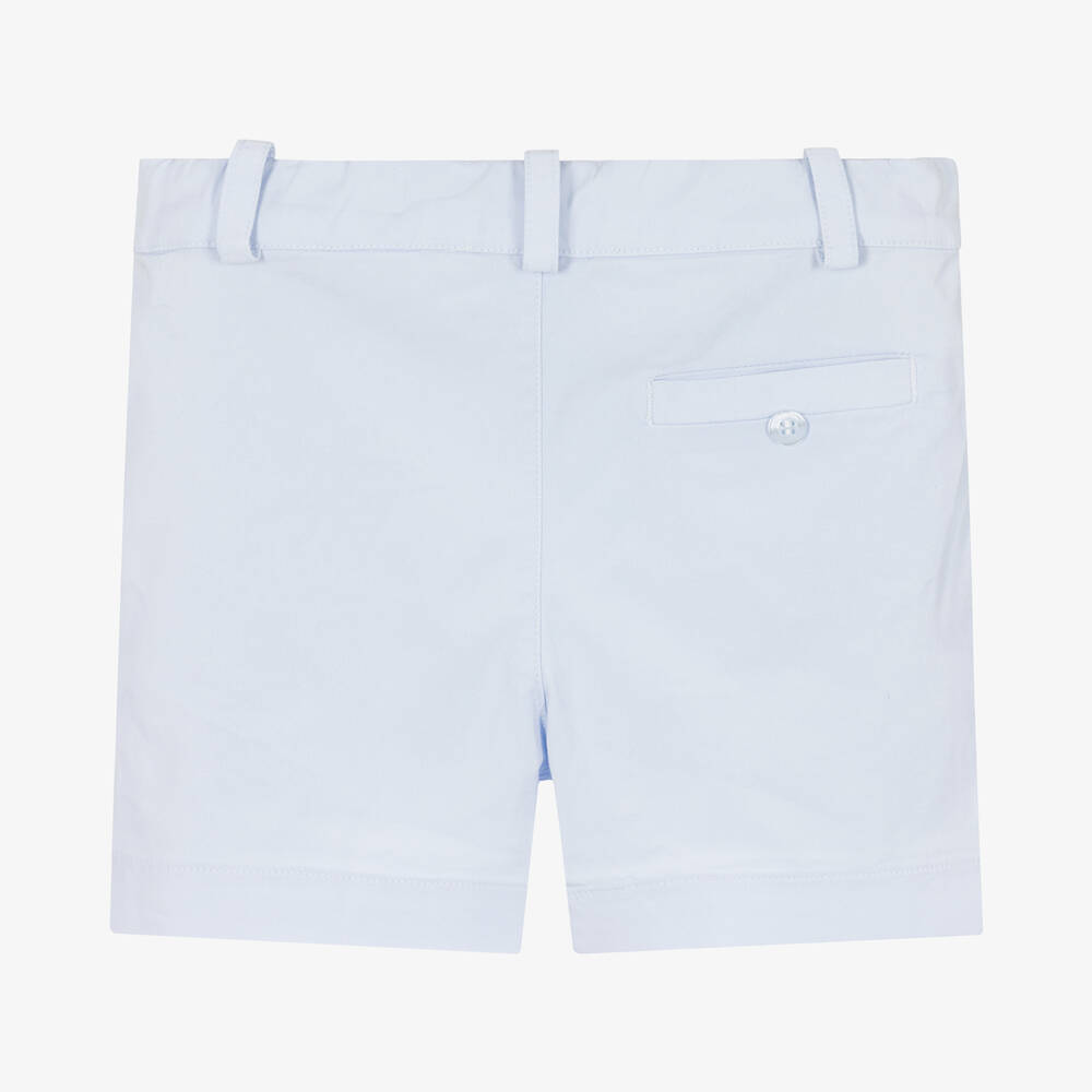 باتاشو-شورت برمودا قطن تويل لون أزرق فاتح للأولاد | Childrensalon Outlet