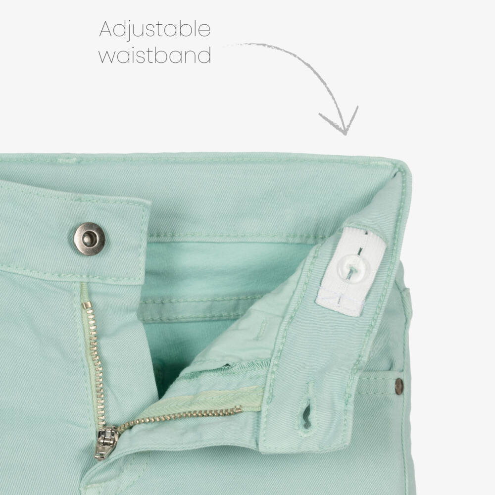 Patachou-Boys Pale Green Cotton Chino Trousers | Childrensalon Outlet