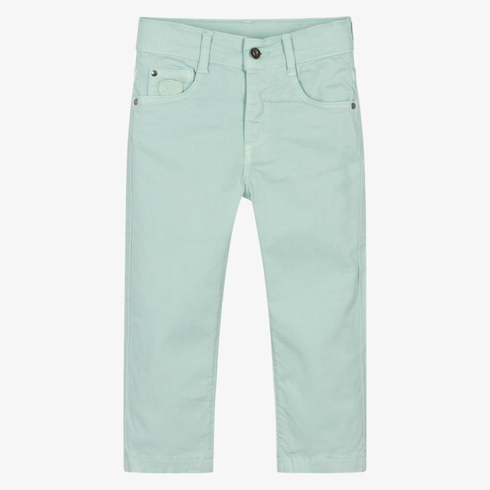 Patachou-Boys Pale Green Cotton Chino Trousers | Childrensalon Outlet