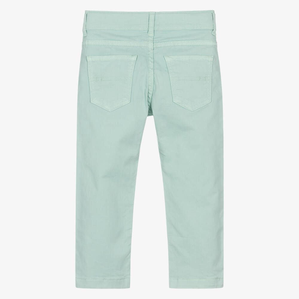 Patachou-Boys Pale Green Cotton Chino Trousers | Childrensalon Outlet